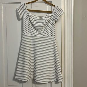 Lush off shoulder skater dress